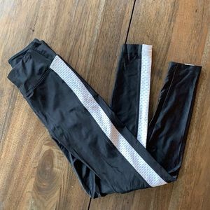 Koral Black w White Stripe Shiny Legging, XS